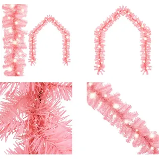vidaXL Weihnachtsgirlande mit LED 5 m Rosa - Girlande - Girlanden - Künstliche Weihnachtsgirlande - Künstliche Weihnachtsgirlanden - Rosa