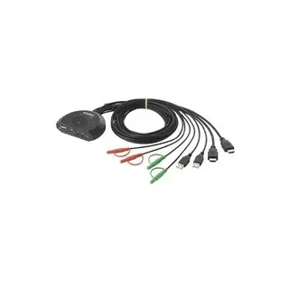 SpeaKa Professional SP-KVM-210 2 Port KVM-Umschalter HDMI Tastatur 4096 x 2160 Pixel