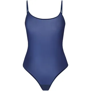 Teyli Stringbody Damen aus Netzmaterial - Bodysuit Women Spaghetti - String body Netz Frauen Spaghettiträger Blau S