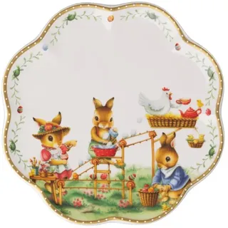 Villeroy & Boch - Annual Easter Edition Jahresteller 2026 bunt, Teller Ostern, Essteller, Oster Speiseteller Keramik, Limitiertes Sammlerstück, Premium Bone Porzellan