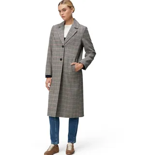 Zero Karomantel aus Wollmischung in BeigeBrown | Gr.: 38