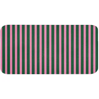OnlyWow Badematte Vertikale Streifen - Grün - Rosa Badezimmerteppich 120x60 cm , Multicolor , Textil , Füllung: Polyurethan (Pur) , Rechteckig , 120x60 cm , Heimtextilien, Badtextilien, Badematten