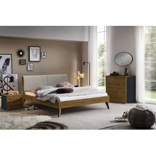 Hasena Massivholzbett Simone 180 x 200 cm Holz Braun Wildeiche