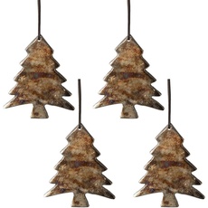 Bild von Hänge-Weihnachtsbaum »Weihnachtsdeko«, (4 St.), aus Aluminiumguss, braun