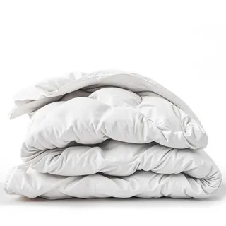The White Stone Sommerdecke 210x260 cm 150 g, Weiche Füllung aus Soft-Vlies weiss