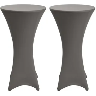 Stehtischhusse Stella Ø 70 cm Anthrazit (2tlg) , Textil , 70x120 cm , Heimtextilien, Bezüge