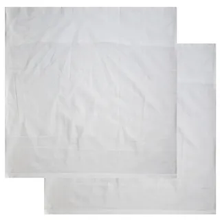 2er Pg. Kopfkissenbezug 80x80cm Kochfest, Hotelverschluß, weiß, Linon, 95 Grad Wäsche, Kissenhülle 100% Baumwolle