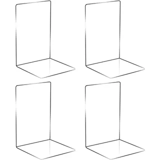 Buchstütze,4 Stück Klarer Acryl-Buchständer,Transparente Buchstützen-Set | Mit Rutschfesten Silikonmatten für Schule, Zuhause, Büro, Bibliothek und Schreibtisch-Organize