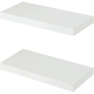 [en.casa] Stranda Wandregal 40 x 17 x 4 cm Weiß