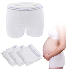 HANSILK Wochenbett Panties, waschbar oder wegwerfbar Wöchnerinnen Damen Slips für Schwanger/C-Abschnitt Genesung/Inkontinenz/Reise