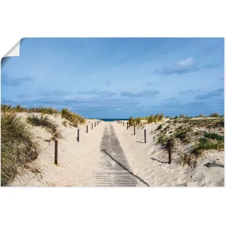 Artland Wandbild »Strandaufgang an Küste der Ostsee«, Strandbilder, (1 St.), als Alubild, Outdoorbild, Leinwandbild, Poster, Wandaufkleber, blau