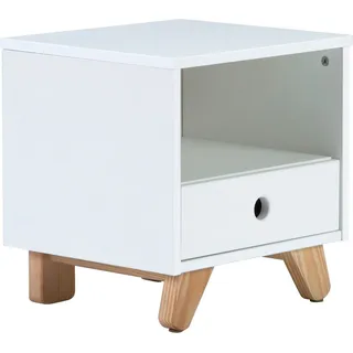 LÜTTENHÜTT Nachtkommode »Dolidoo« in skandinavischem Look, weiß