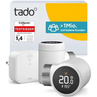 tado° Smartes Heizkörperthermostat X – Starter Kit mit Bridge X