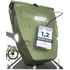 Bild Fahrradtasche für Gepäckträger I 25.4 L - 100% Wasserdicht I mit Tragegriff und Schultergurt I fahrradtasche gepäckträger, gepäckträgertasche, fahrrad taschen hinten