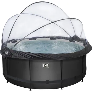 EXIT TOYS Pool-Set Ø 360 x 122 cm inkl. Sandfilteranlage, Abdeckplane, Poolleiter, Reparaturset