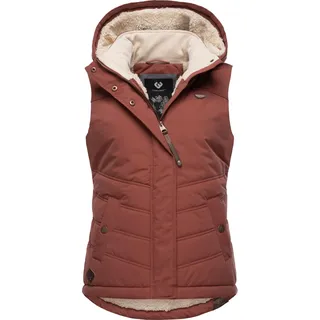 Steppweste RAGWEAR "Steppweste Hesty", Damen, Gr. S, rot (terracotta22), Obermaterial: 100% Polyester PES.   100% Polyester PES., Westen Steppweste