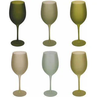 Villa d'Este Home Tivoli Happy Hour Greenery 6 Stück 650 ml frosted Glas