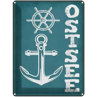 vianmo Blechschild 30x40cm Ostsee Anker See Schiff Deko Geschenk