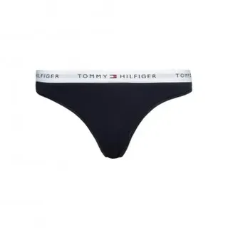 Tommy Hilfiger für Damen. UW0UW03835 Tanga mit Logo am Bund navy (L), Heimtextilien, Baumwolle, Marine