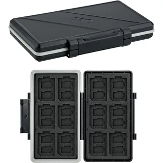 JJC Speicherkarten Etui Tasche Aufbewahrung für 24 Micro SD SDXC SDHC + 12 SD SDXC SDHC, Wasserdicht Speicherkartenetui Speicherkarten Schutzbox Tragetasche Karten Case Box - Memory Card Case