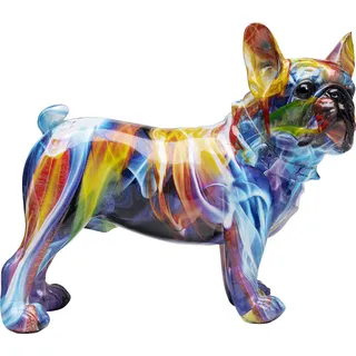 Kare Design Deko Figur Frenchie, Mehrfarbig, Deko Objekt, Hunde Motiv, handgearbeitet, Unikat, 22x24x12 cm (H/B/T)