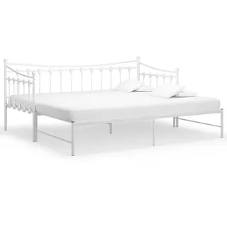 vidaXL Ausziehsofa 90 x 200 cm Weiß