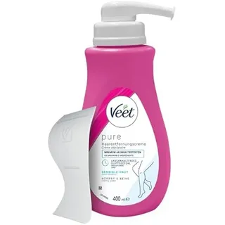 Veet PURE Haarentfernungscreme - Haarentfernung für Körper & Beine - 1 x 400 ml