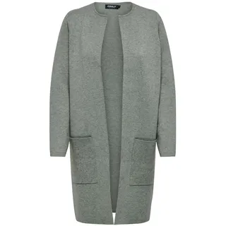 ONLY Damen ONLRIVER L/S Long Cardigan KNT NOOS 15219690,Agave Green/Detail:w. Melange,XL