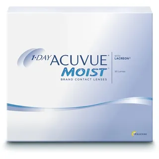 Acuvue MOIST 90er & Johnson 1-Day Tageskontaktlinsen für empfindliche Augen Allergiker – Tageskontaktlinsen mit 0.75 dpt