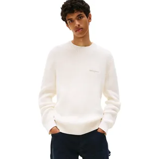 Tommy Hilfiger Tommy Jeans TJM Script Chunky Sweat Dm0dm22098 Pullover, White (ancient White), XXL, EU