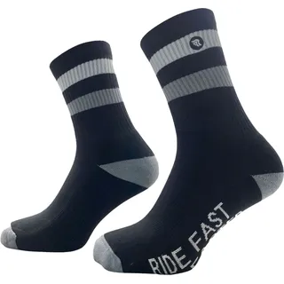 Riding Culture Ride Fast, Socken Unisex - Schwarz/Hellgrau/Weiß - 40-43 EU