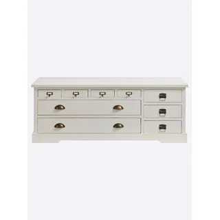 Bank HEINE HOME, weiß, B:120,5cm H:45cm T:40cm, Holz, Sitzbänke, Bank