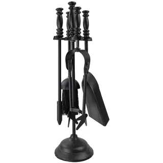 JVL Hearth Kaminbesteck aus Metall, Schwarz, Einheitsgröße