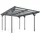 Einzel-Carport 5,05 x 3,03 m Dunkelgrau inkl. Regenrinne