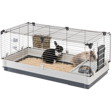 Ferplast - Meerschweinchen Käfig - Hasenkäfig - Kaninchenkäfig - Häuschen und Zubehör Inklusive - Viel Platz für Kaninchen - Öffnenden & Modular 120 x 60 x h 50 cm - Krolik, 120