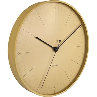 Karlsson Wanduhr Index - Metall Senfgelb- Ø40cm - Gelb