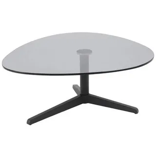 Mid.you Couchtisch , Grau, Schwarz , Glas , oval , Sternfuß , 77x34x84 cm , Wohnzimmer, Wohnzimmertische, Couchtische, Couchtische rund