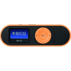 ECG PMP 20 4GB Black&Orange MP3-Player – MP3, WMA, WAV; Interner Speicher 4 GB; Diktiergerät; Kopfhörer-Eingang; USB 2.0; In-Ear-Kopfhörer Orange-schwarz