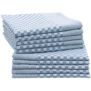 Zollner Geschirrtücher, 10er-Set, 54x100 cm, 100% Baumwolle, Blau , Textil , 54x100 cm , Heimtextilien, Geschirrtücher & Schürzen, Geschirrtücher