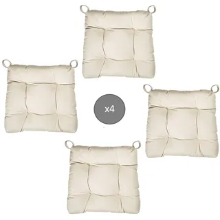 Abeil – Sitzkissen für Stuhl, Beige, 4 Stück