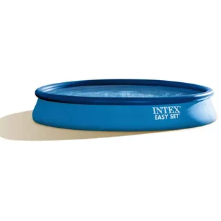 INTEX "Easy Set" XXL Pool rund Aufstellpool 457 x 84cm, Volumen 9.792 l, inkl. Kirystal-Clear 12V Filterpumpe (28604GS) Großer aufblasbarer Pool Swimmingpool für Garten Rundpool (28158GN)