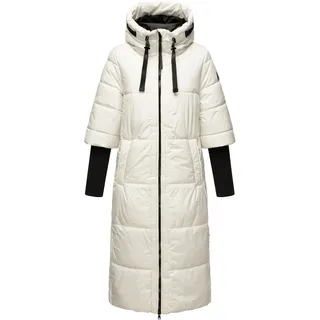 Steppmantel NAVAHOO "Steppmantel Ciao Miau XIV", Damen, Gr. L, weiß (sanftes weiß), Obermaterial: 100% Polyester PES.  Obermaterial: Futter: 100% Polyester PES. 100% Polyester PES., Mäntel Steppmantel