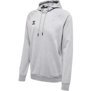 hummel Herren Hmlmove Grid Cotton Hoodie - Grey Melange, XL