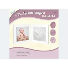3D-Erinnerungen Abdruck-Set Bilderrahmen weiß - 129027