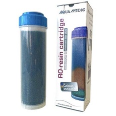 Aqua Medic RO-Resin Cartridge, Entmineralisierungsharz-Patrone für Umkehrosmoseanlage Platinum LINE Plus – mit Farb-Indikator