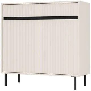 Selsey Sideboard Osaka 100 x 100,2 x 40 cm Sandbeige / Weiß