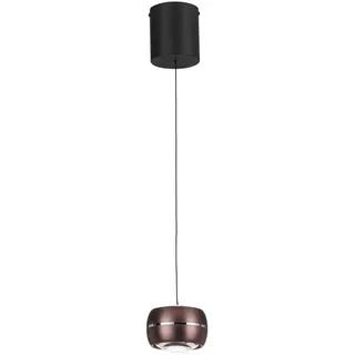 Dieter Knoll Led-Hängeleuchte , Braun , Metall, Glas , Uni , rund , 180 cm , RoHS, Europäischer Sicherheitsstandard, Ce , höhenverstellbar, 3 Helligkeitsstufen , Lampen & Leuchten, Leuchtenserien