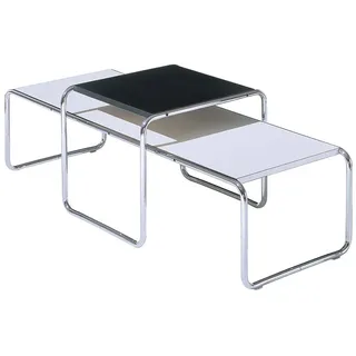 Couchtisch Laccio Table Knoll International schwarz, Designer Marcel Breuer, 34x136x48 cm