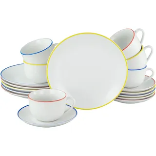 my home Kaffeeservice »Angi« Geschirr-Set, harmonische, trendige Coupeform, bunt