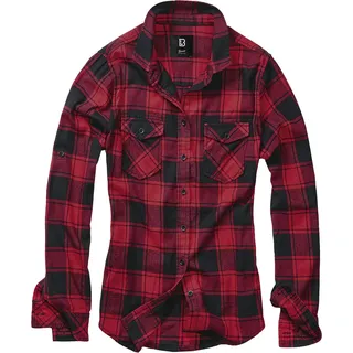 Brandit Textil Amy Flannel Bluse Rot/Schwarz S